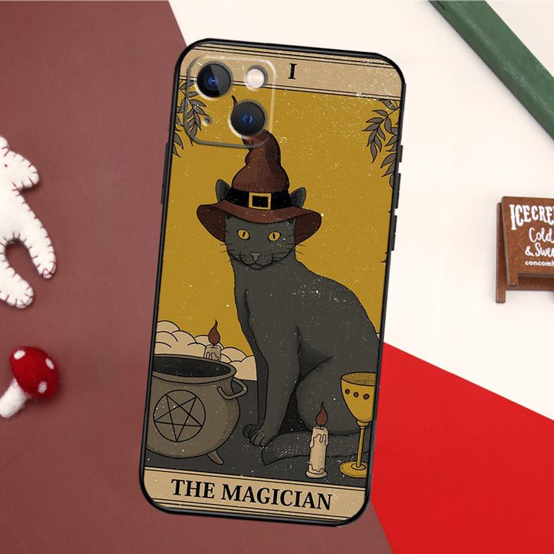 Witch Cat Case For iPhone 16 Pro Max 14 13 12 11 15 17 Pro Max mini 15 16 Plus 16e 17 Air Back Cover