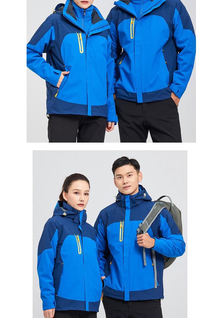 Men's Custom Logo Three-in-One Windproof Work Jacket for Auto Repair Shops