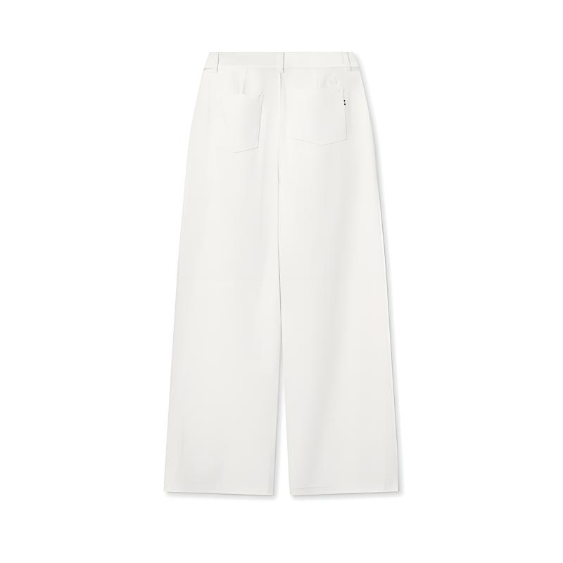 Fila Heritage Fashion Classic Simple Elegant Relaxed Versatile Comfortable Solid Color Casual Pants Women Bottoms Cloud-White F11W628612FWT