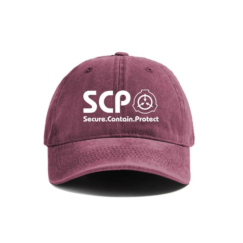 SCP Foundation Bezpečně Udržovat Chránit Baseballová Čepice Opotřebované Klobouky Čepice Unisex Retro Venkovní Letní Nastavitelná SCP Čepice MZ-153