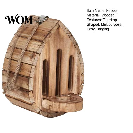 Alimentador de néctar para mariposas Casa de madera y alimentador, Refugio colgante exterior, Forma de lágrima para decoración de jardín Hábitat de polinizadores