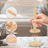 Bamboo Wood Yarn Stand Yarn Spool Storage Stand Home Braided Table Top Rotary Ball Wooden Winder Yarn Ball Holder Dispenser