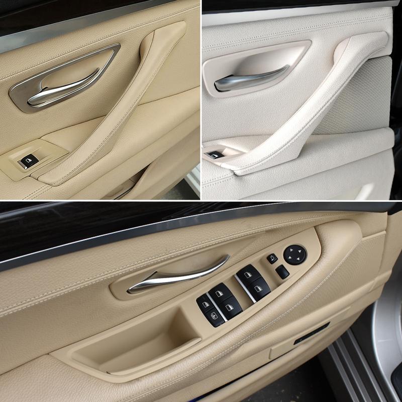 LHD 7-teiliger Türinnenarmlehnen-Zuggriff mit Lederaußenbezug für BMW 5er F10 F11 F18 520 523 525 528 530 535