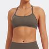 Women Seamless High Stretch Yoga Sports Bra, Lycra Spandex Convertible Removable Straps Fitness Tank Top