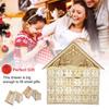 Christmas Wooden Holiday Decoration LED Lights 24 Days Countdown Advent Calendar Ornaments Creative Gifts House Shape Handmade