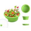 Foldable Silicone Bowl, 500ml, with Lid, Portable, Multipurpose Food Storage Container for Travel and Camping, Dishwasher, Refrigerator, and M