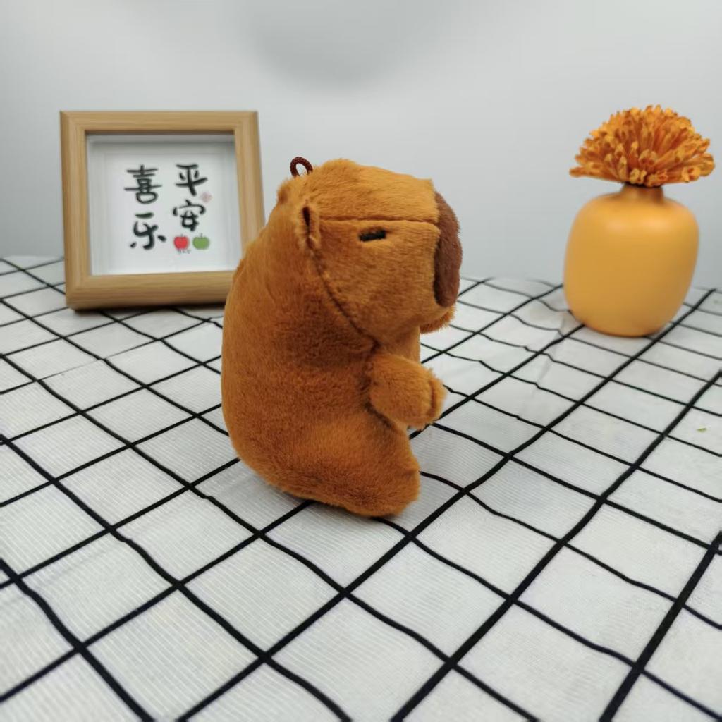 Creative Funny Karma Doll Pendant Plush Toy Capy Guinea Pig Schoolbag Accessories Cute Keychain Doll