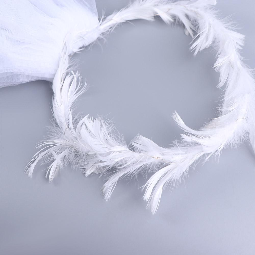 Bow Veil Mesh Bride Crown Women Wedding Veil Headbands Korean Bride Headwear LED Light Bride Veil