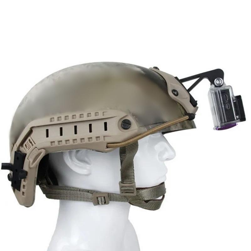 Helmet Mount Adapter For Action Cameras Secure Stable Mounting Durability Design Quick Setups Enhances Viewing Angles