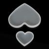 2pcs/set Heart Coaster Tray Silicone Mold Love Shape Dish Resin Plate Craft DIY