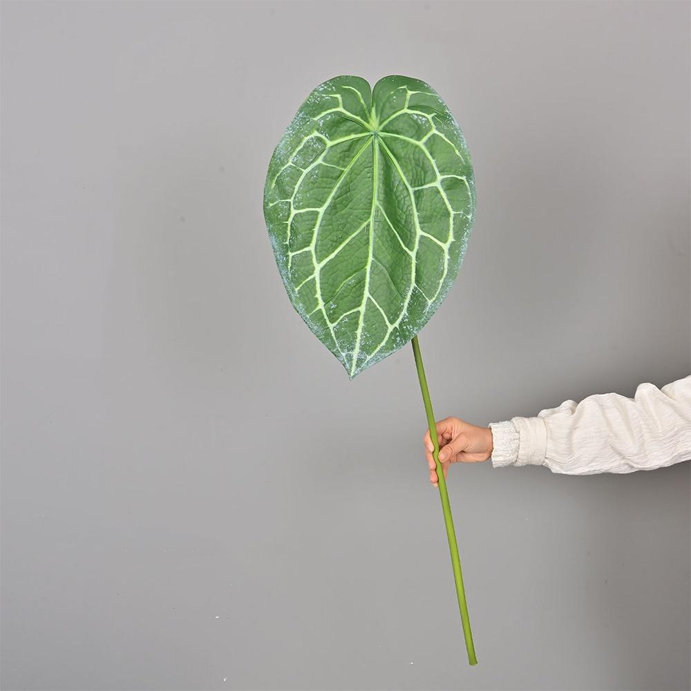 Green Plants Crane King Fern Leaf Lifelike Artificial Arrowroot Leaf  Floral Arrangement
