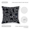 Halloween Witch Hat Pillow Case Sofa Living Room Bedroom Double-Sided Printing Square Cushion Nap Time Pillow Case
