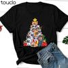 Bulldog Christmas Tree Dog Santa Xmas Funny Gifts Tshirt