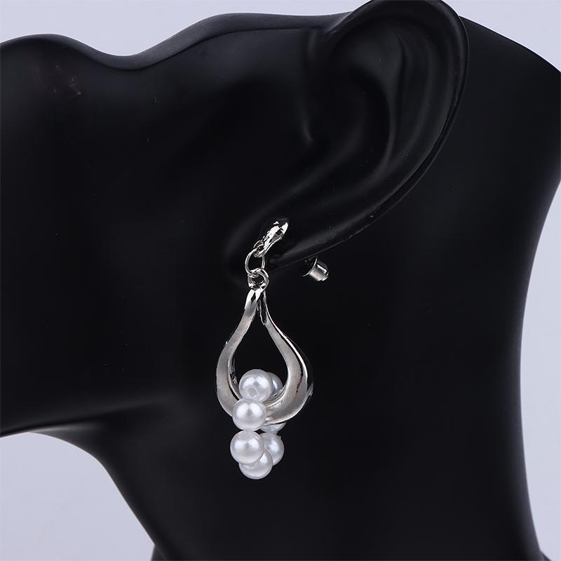 French Imitation Pearl Long Pendant Earrings For Women Unique Design Earrings Romantic Date Jewelry Gift