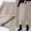 Woolen High-Waist A-line Midi Skirt for Women - Spring/Autumn 2025 Collection