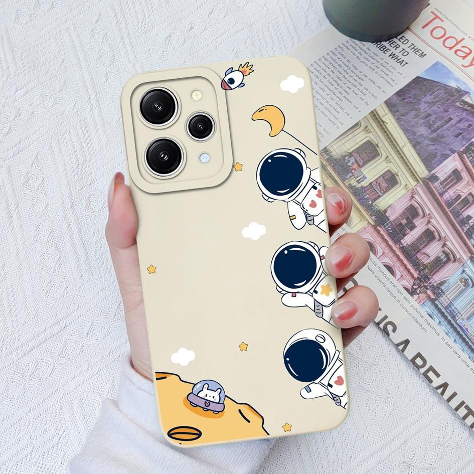 

Для Xiaomi Redmi K60 12 10 9 8 9A 9C 10C 12C A1 + A2 + чехол для телефона противоударный матовый жидкий мягкий силиконовый чехол для телефона астронавта для Redmi бамперы Redmi 12 4G