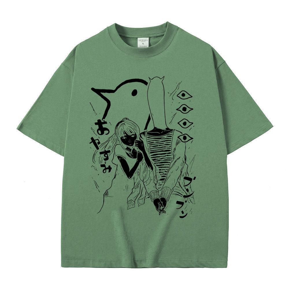Anime Oyasumi Goodnight Punpun Graphic Tshirt Men Women Clothing Casual Cotton Vintage T Shirts Mens Manga Oversized Tshirts