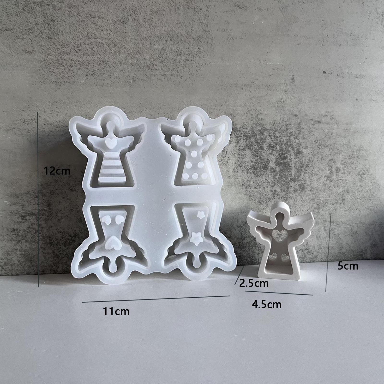 

Four Grid Atmosphere Decoration Lighting Angel Ornament Silicone Molds DIY Gypsum European Style Pendant Resin Mold Handicrafts