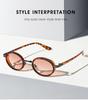 Metal Style Small Frame European & American Oval Sunglasses - UV Protection for Men & Women