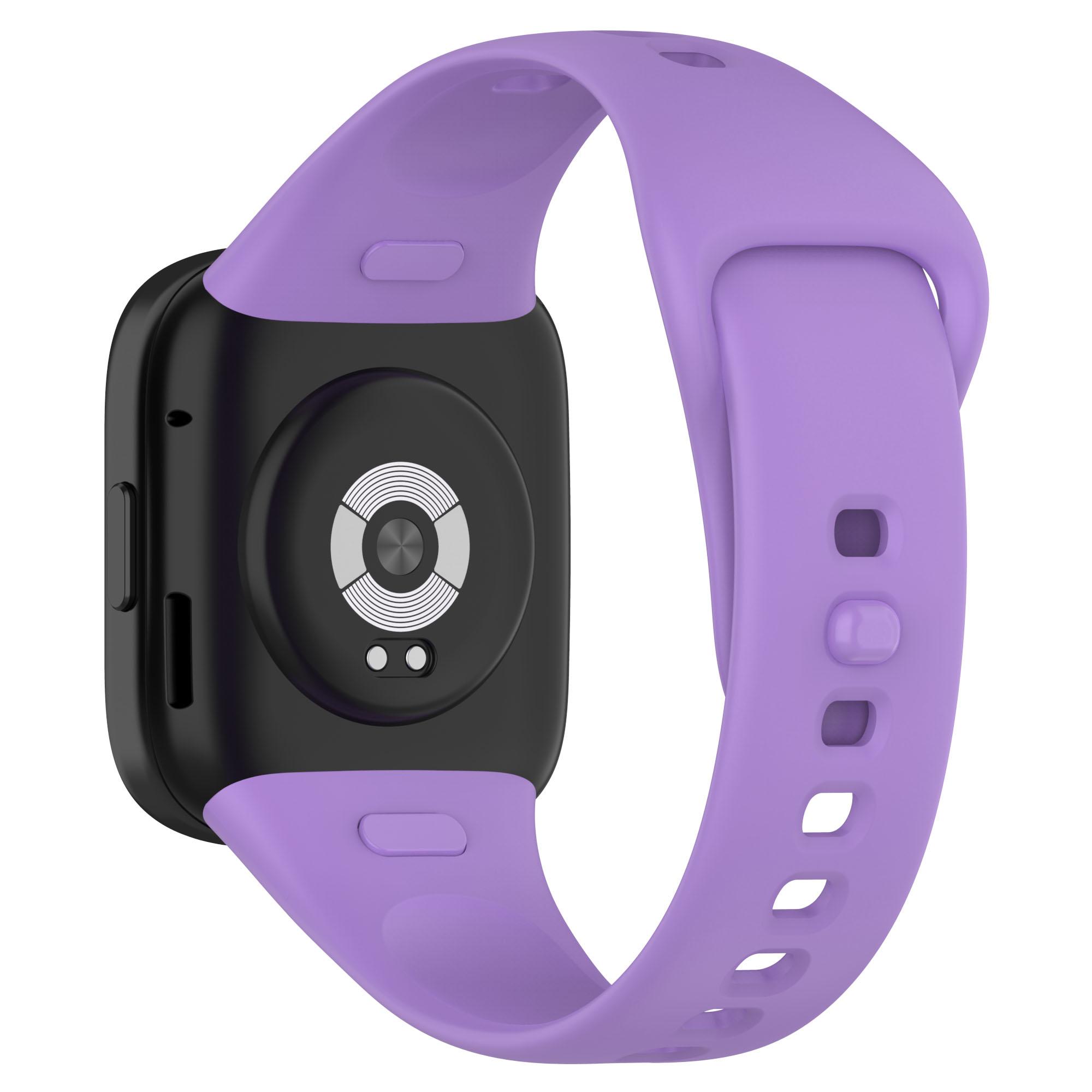 

Silicone Watch Band for Xiaomi Redmi Watch 3/Mi Lite Watch 3 Soft Strap Quick Release Watchband Purple