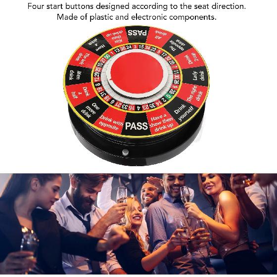 Prize Wheel Roulette Wheels Spinning Prize Wheel Electric Roulette Game Wheel for Bar Parties