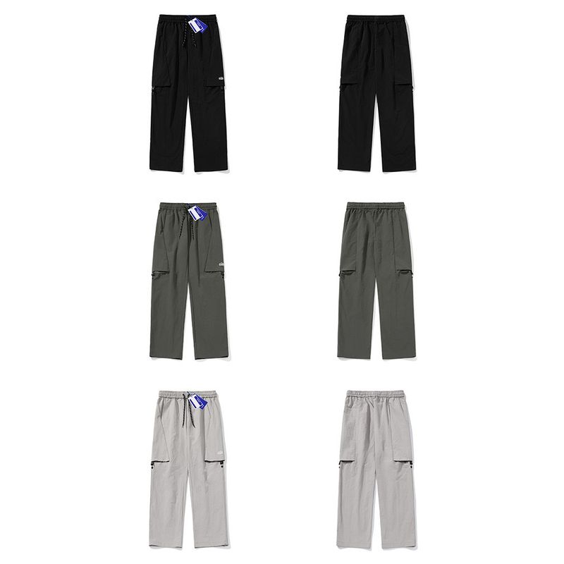 Wassup Trendy Workwear Functional Waterproof Outdoor Hiking Pants for Men, Spring and Autumn Loose Casual Cool Straight-Leg Trousers