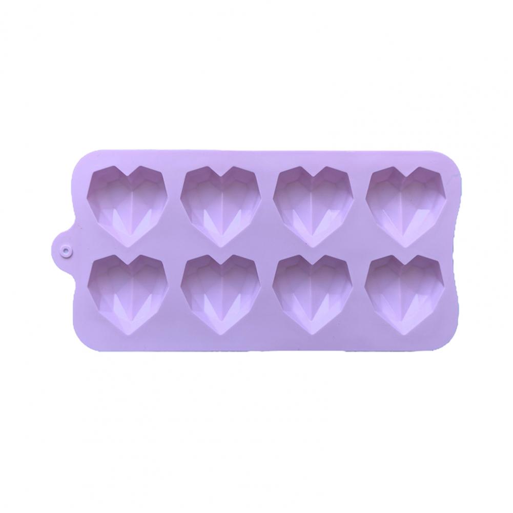 Food Grade Silicone Mold Chocolate Mold Silicone 8-cavity Heart Silicone Mold for Baking 3d Love Shaped Chocolate Candy Tray
