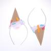 Linda Creativa Diadema de Cono de Helado Fiesta de Cumpleaños Cosplay Aro para el Cabello Accesorios de Disfraz Festivo Para Adultos Niños