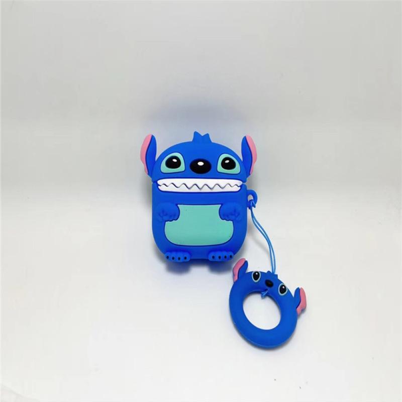 Cartoon Mickey Minnie Stitch Bluetooth-compatible Earphone Case Cartoon Silicone Protective Cover