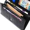 Interesting Unisex Purse Made of Genuine Textured Leather CANPELLINI 21853 Black