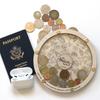 Wooden Piggy Bank Commemorative Coin Storage Can Gift for Travel Enthusiasts Coin Storage Box