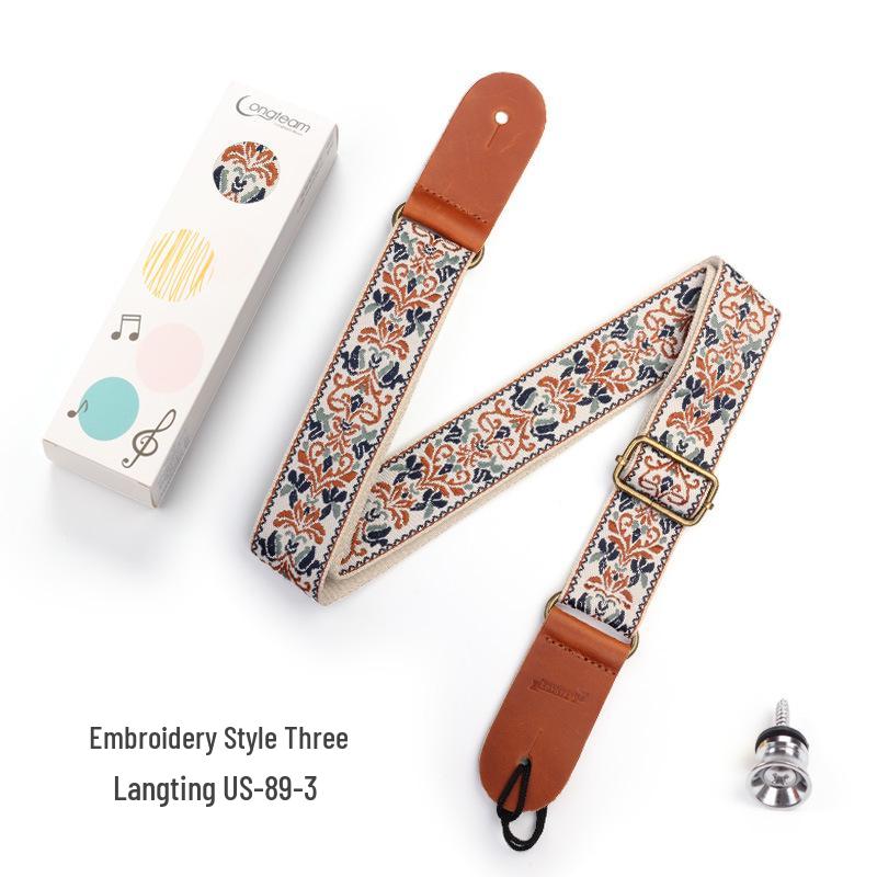 Ethnic Style Jacquard Embroidery Ukulele Shoulder Strap