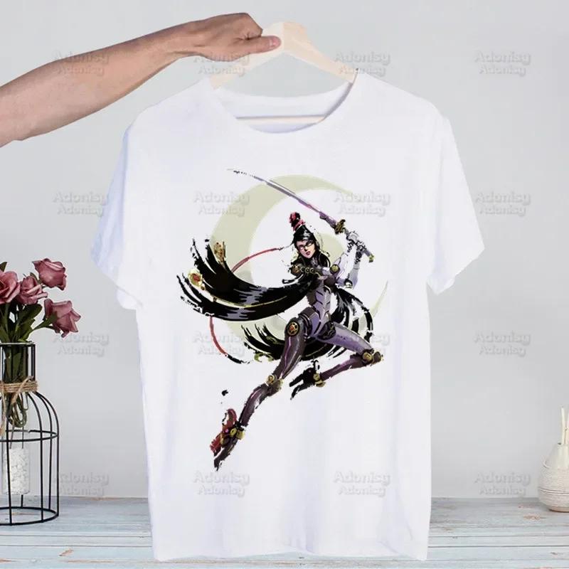 Game Bayonetta Harajuku T-shirts Summer Men/Women Hip Hop Funny Print Tshirt Streetwear T Shirt Short Sleeve Tee Top
