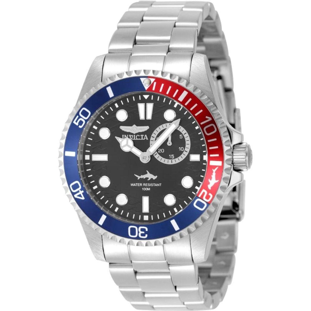 Used Invicta Pro Diver Quartz Black 49274 100m Water Resistant