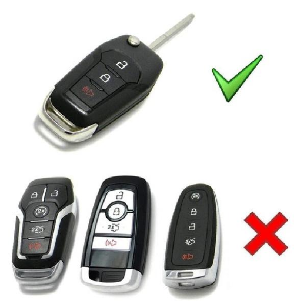 Carbon Fiber Soft Silicone Key Fob Cover For Ford 16-18 Explorer, 15-19 F-150...