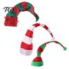 Festive Atmosphere Decoration Christmas Elf Pointed Hat, Striped Hat with Pompom or Holiday Party Costume Accessories Bells, Cosplay for Adults,