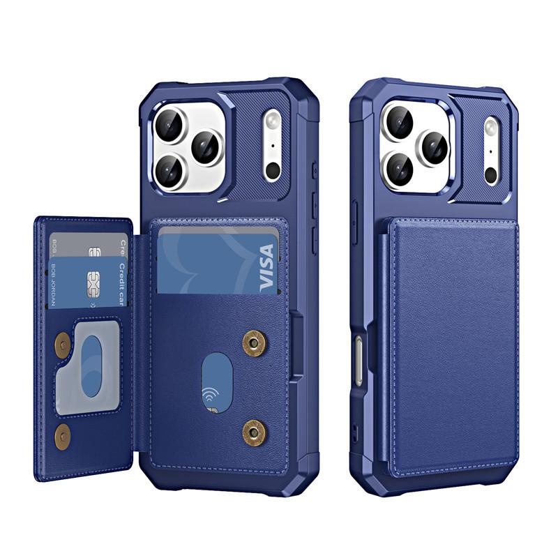 Applicable To IPhone17Pro Max Card Mobile Phone Case 16 15Pro Left and Right Flip Case XR Anti-drop Protective Case