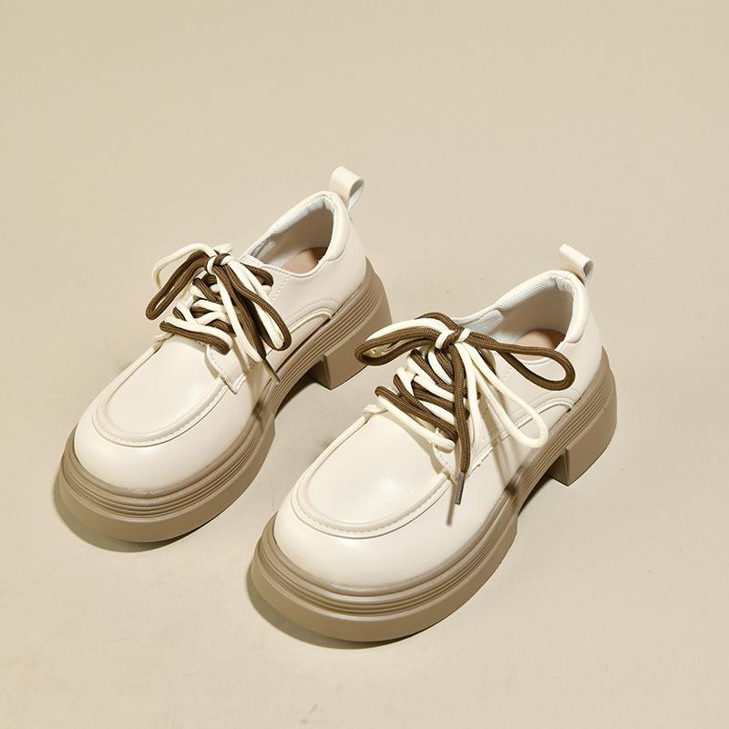 British style retro loafers women's comfort casual 2024 summer spring new versatile French platform Mori single shoes