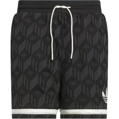 Originals Logo Print Schnürung Locker Mittelhoch Drei Viertel Freizeithorts Unisex Shorts Schwarz JD5195