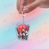 Cute Anime Girl Kasane Teto Keychain Accessories Bag Kawaii Manga Key Ring Chains Jewelry Fans Friends Birthday Gifts