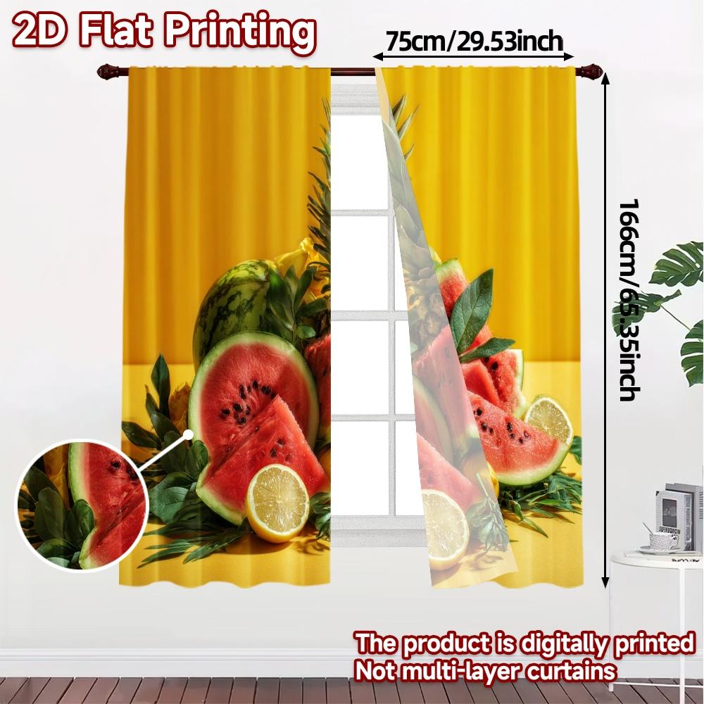 2pcs   2D FLAT PRINTING Curtains (Without Rod) Tropical Feast Modern Contemporary Curtains Fabric Curtains Outdoor Decorations