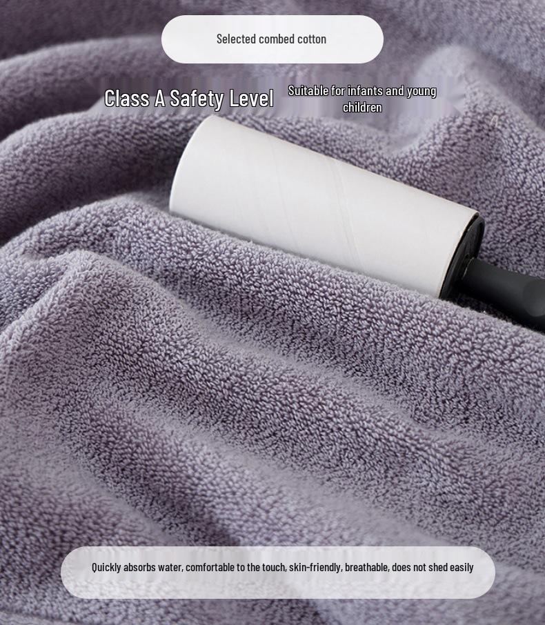 All-Cotton Luxury Bath Towel Gift Set - Thick, High-Grade, Solid Colors