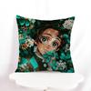 K-Kamado T-Tanjiro Office Cushion Pillowcase Car Cushion Cover45X45CM Lumbar Pillowcase Sofa Pillowcover