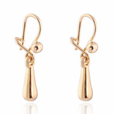 Fashion Jewelry Rhinestone Olive Geometry dangle Stud Earrings Gold Plated for Girlfriend