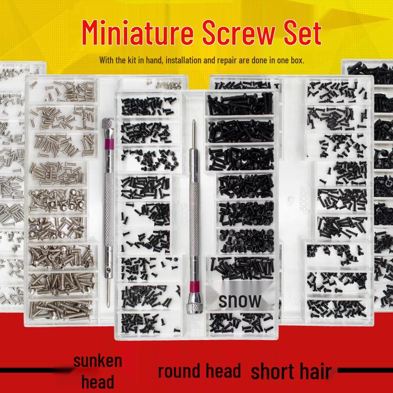 18-Sized Mini Screw Set: Screws for Watches, Eyeglass Frames, and Laptops