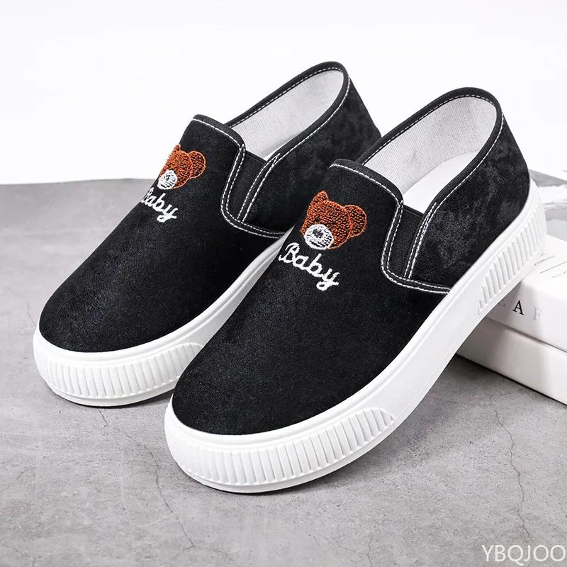 Fashion New Women's canvas Shoes Versatile anti slip flats Fashion comfortable ladies cloth shoes Casual lightweight single shoe Mujer