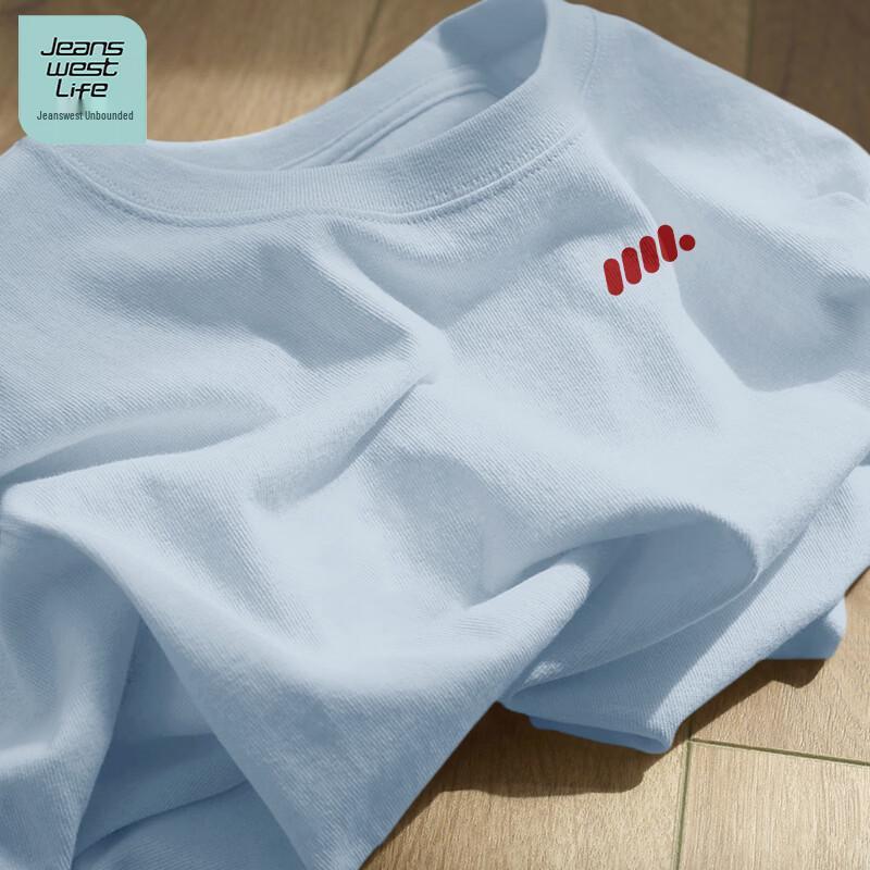 JEANSWEST LIFE Men s Casual Cotton Round Neck T-Shirt L синего