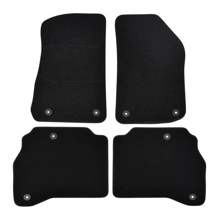 Tapis de sol - Jeep - Gladiator - Velours noir - 4 pièces - Ajustement précis
