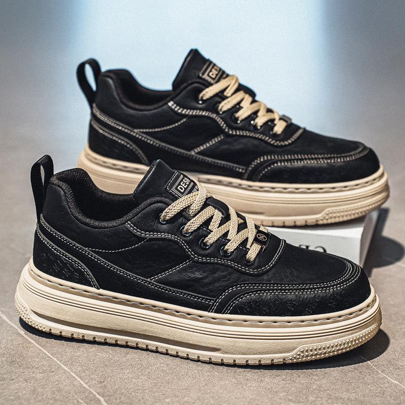 Shoes New Spring Casual Board Shoes Youth Leather Surface Waterproof and Non-slip Sports