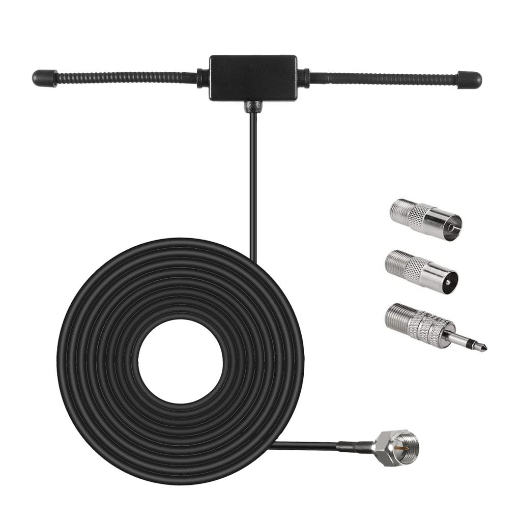 AEDIKO FM Radio Antenna Adhesive Mount FM Radio FM Dipole Antenna Stereo Receiver Indoor Music System FM Radio Home Stereo Receiver AV Audio